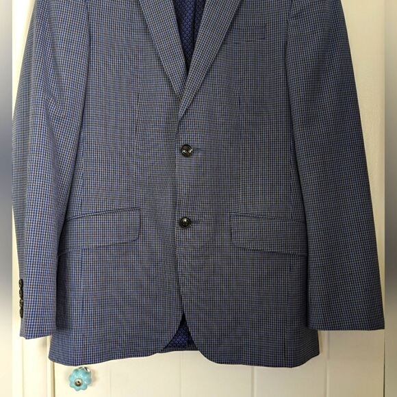 Ted Baker Plaid Preppy Academia Workwear Elegant Wool Sports Coat Blazer 36R - Picture 5 of 13